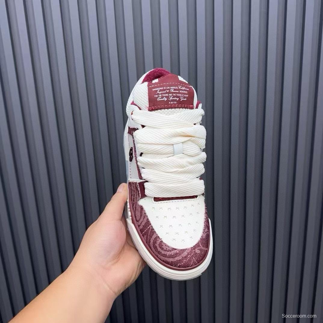 2024 Unisex Amiri White Red Leather Sneaker MJ00360