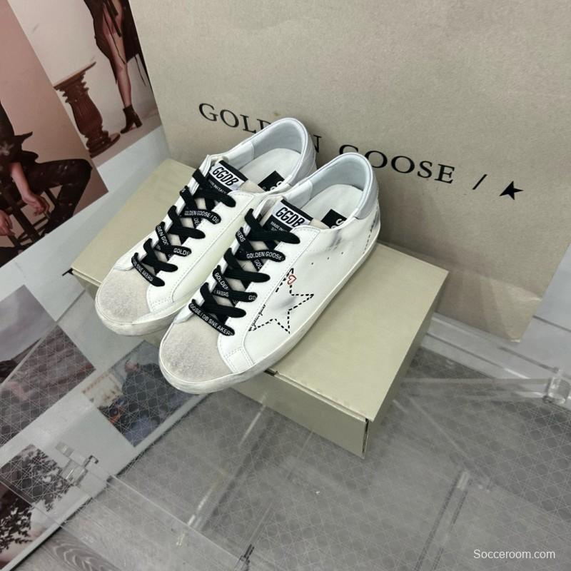2025 Unisex GGDB White Black Suede Leather Sneakers MJ00260