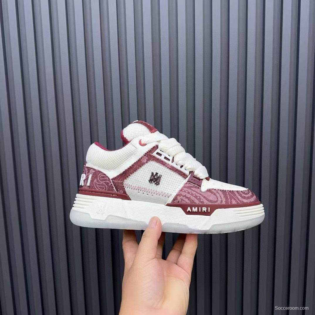 2024 Unisex Amiri White Red Leather Sneaker MJ00360