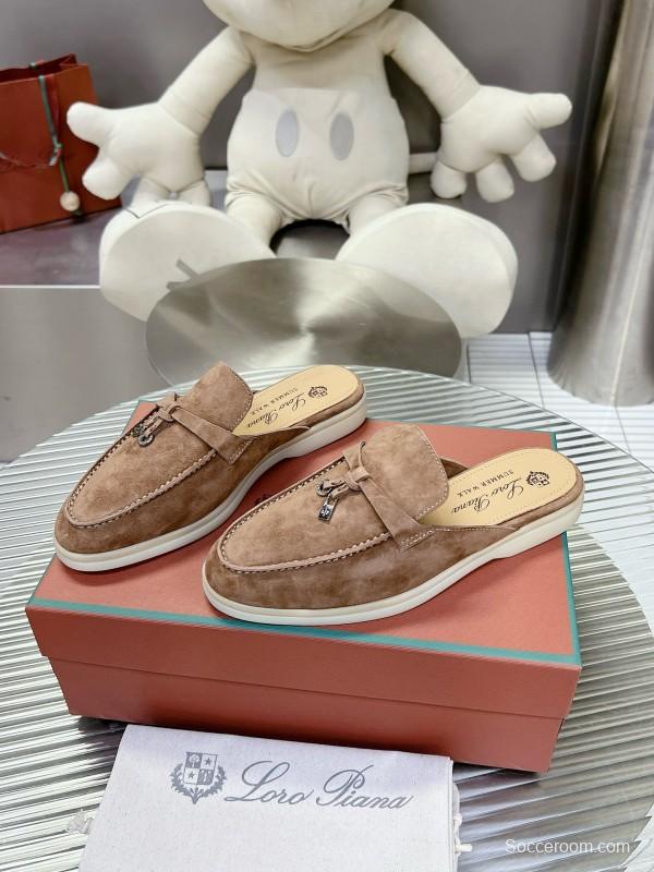 2024 Slippers LP beige suede Half Drag MJ00270
