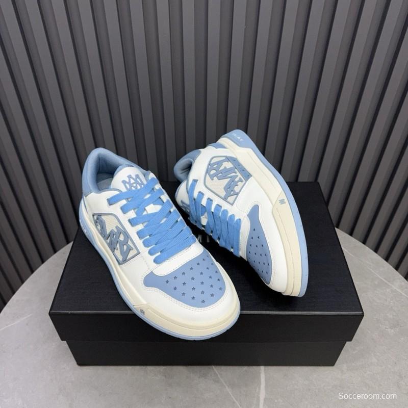 2024 Unisex Amiri Blue White Leather Sneakers MJ00360