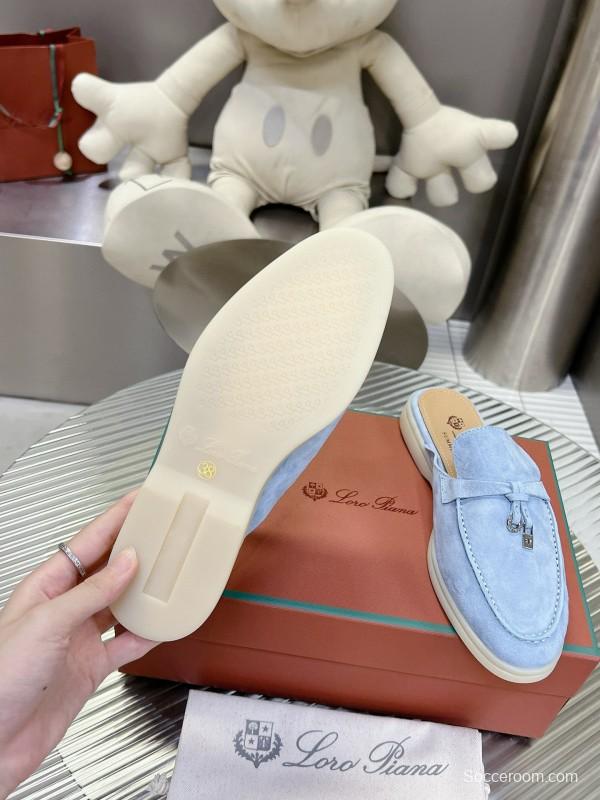 2024 Slippers LP Light Blue Suede Loafer MJ00270