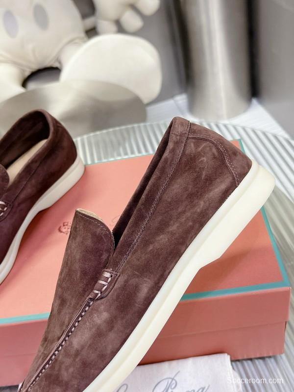 2024 Men LP Brown Suede Loafers MJ00270