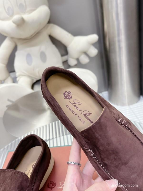2025 Men LP Brown Suede Loafers LY00260