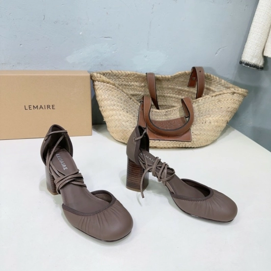 2025 Women LEMAIRE Brown Leather Mary Jane