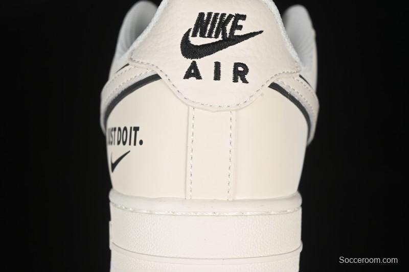 Nike Air Force 1 '07 Low Just Do It Gray Blue Denim Casual Sneakers - CS5288-012