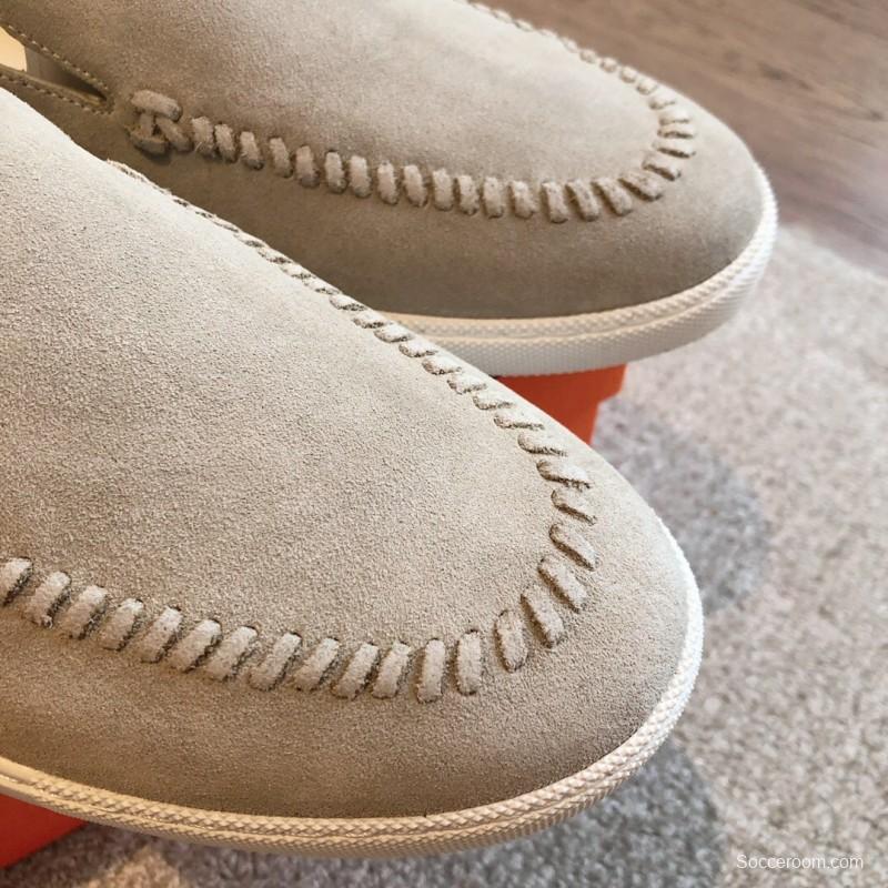 2025 Men Hermès Beige Suede Loafers AS00380