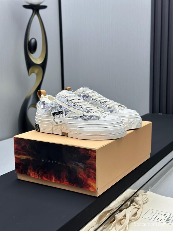 2025 Unisex XVESSEL White Canvas Plimsolls Vulcanization AS00260