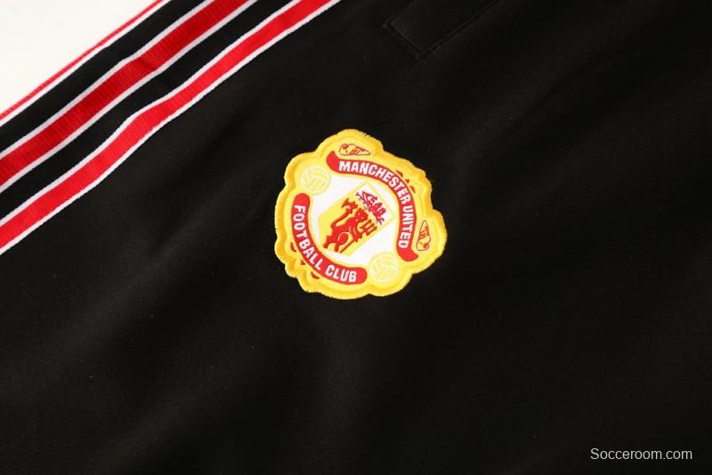 25/26 Manchester United Red/Black Full Zipper Jacket +Long Pants