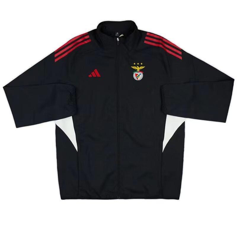 25/26 Benfica BLACK Full Zipper Windbreaker
