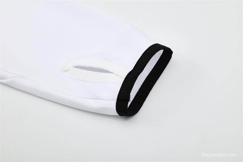 Retro 04/05 Real Madrid White Half Zipper Jacket