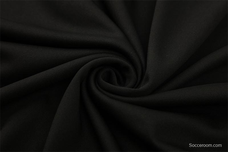 25/26 Portugal Black Half Zipper Jacket+Long Pants