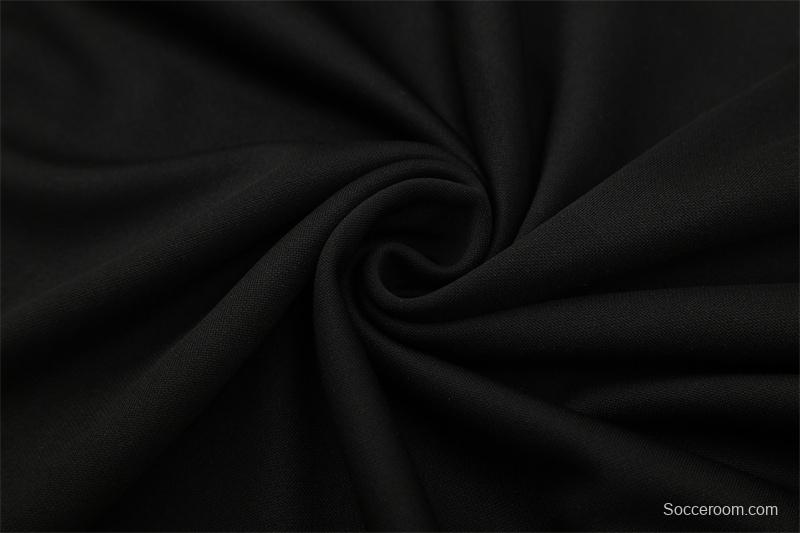 Retro 11/12 Real Madrid Black Half Zipper Jacket