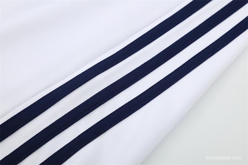 Retro 16/17 Real Madrid White Half Zipper Jacket