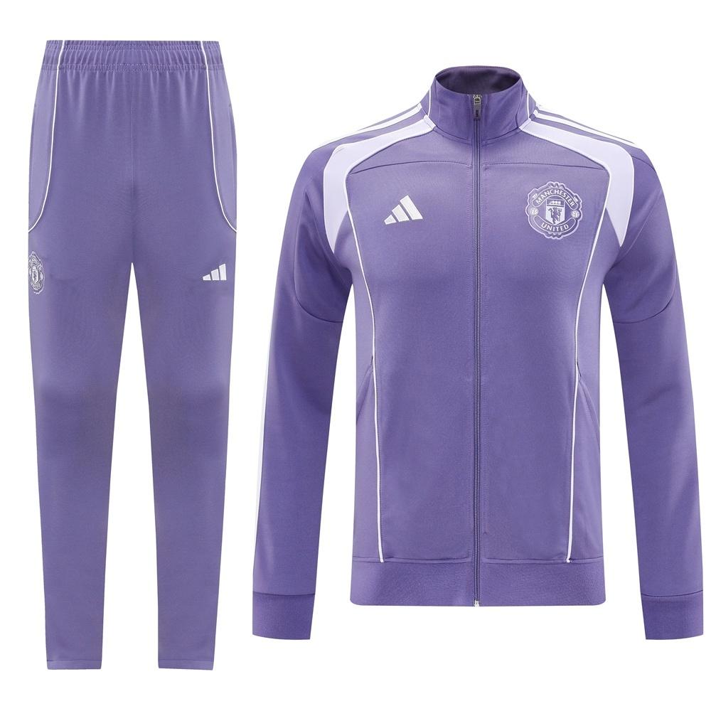 2025 Adidas Purple Full Zipper Jacket + Long Pants