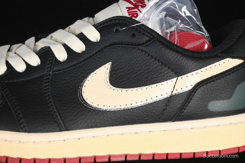 Nike Nigel Sylvester x Air Jordan 1 Low Lifestyle Casual Sneakers - IB8958-001
