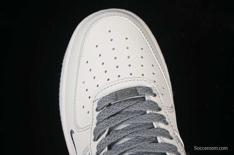 Nike Air Force 1 '07 Low LV Collaboration Printed Beige Swoosh Casual Low-Top Sneakers - HH7518-079