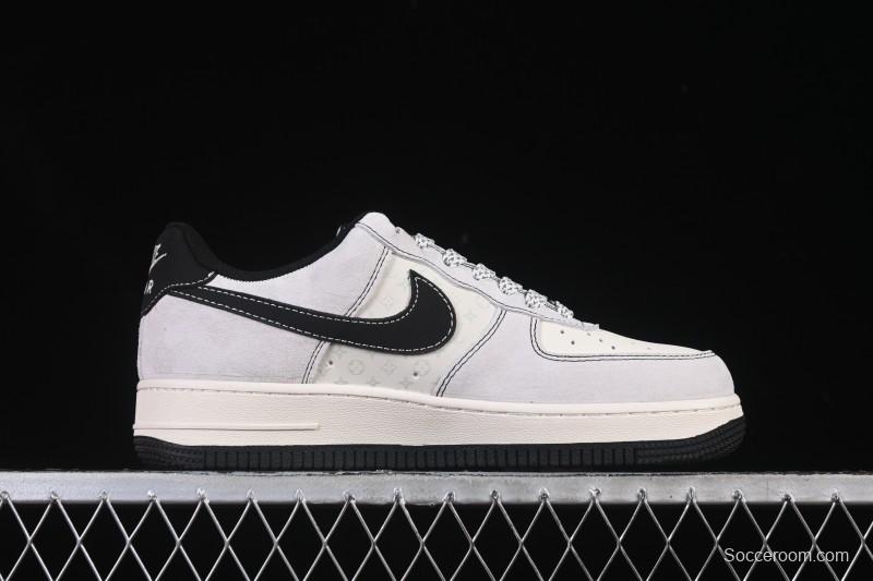 Nike Air Force 1 '07 Low LV Collaboration Black Swoosh Woven Label Casual Sneakers - CX5050-Y23
