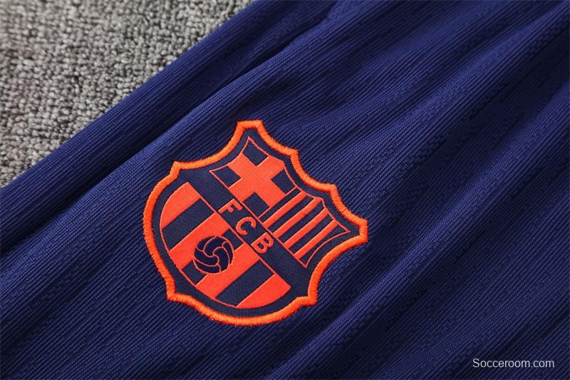 Player Version 25/26 Barcelona Orange T90 Half Zipper Jacket+Long Pants