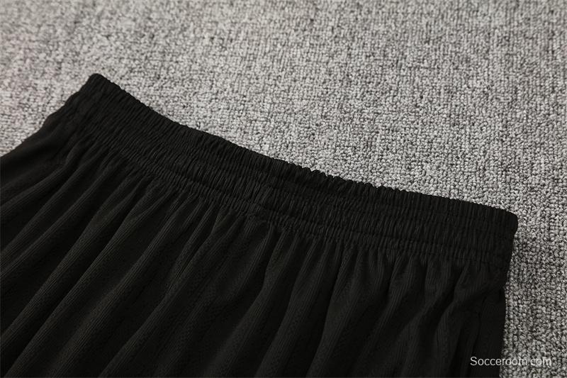 Player Version 25/26 France Black Half Zipper Jacket+Long Pants