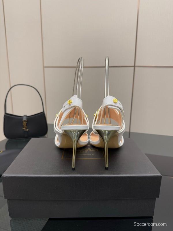 Balmain 2025/SS Metal Heel High Heel Sandals - KFY00320