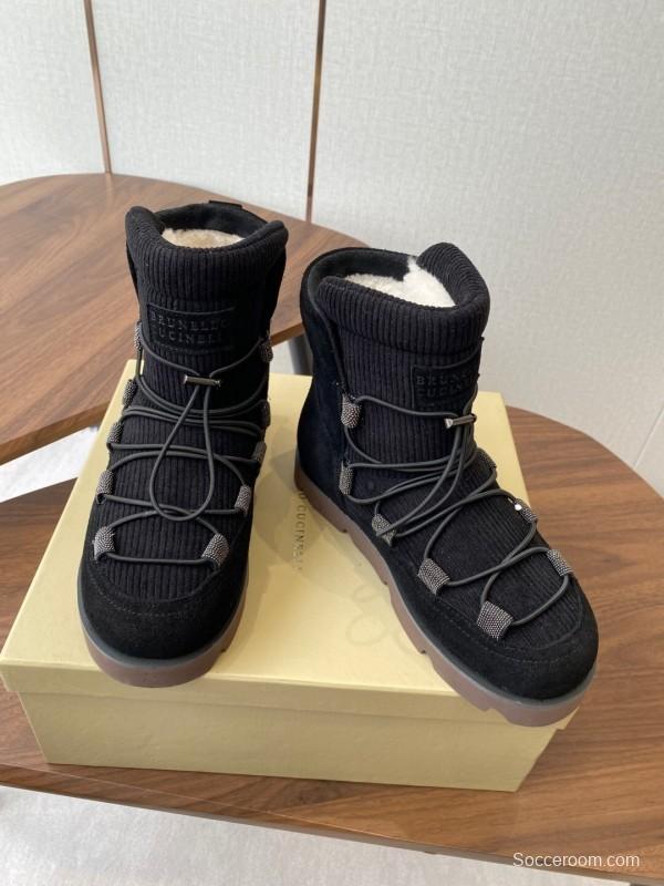 Brunello Cucinelli Open Walk Ankle Boot Winter Snow Boots - AS00410