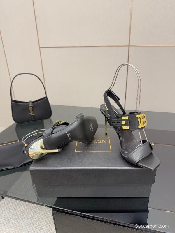 Balmain 2025/SS Metal Heel High Heel Sandals - KFY00320