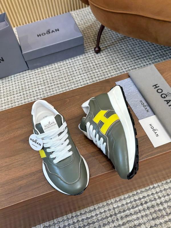 Hogan H-STRIPES Series Couple Thick Sole Dad Shoes Flying Boat Shoes Casual Sports Shoes - AS00350