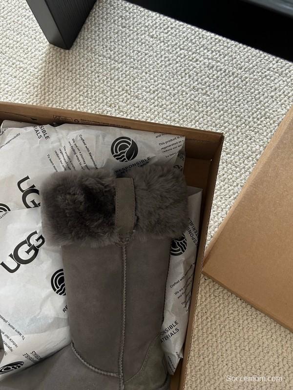 UGG 2025/SS High Boot Snow Boots with Faux Fur Collar - AS00370