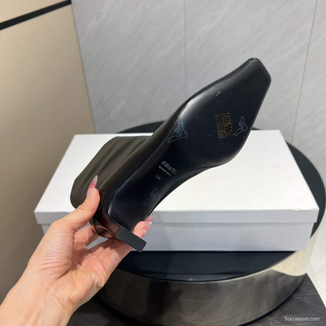 Khaite 2025/SS Fashion Square Toe Slip-On Ankle Boots - KFY00390