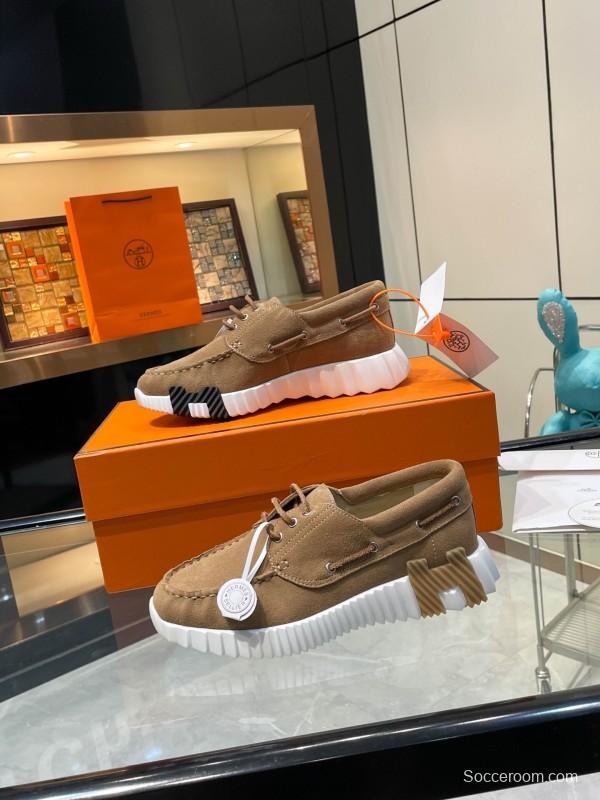 Hermès Classic Casual Sports Shoes with Exaggerated H Logo and Heightening Design - LY00300