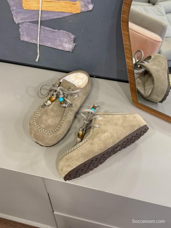 UGG 2025 SS Wool Slippers with Retro Buckle - KFY00240