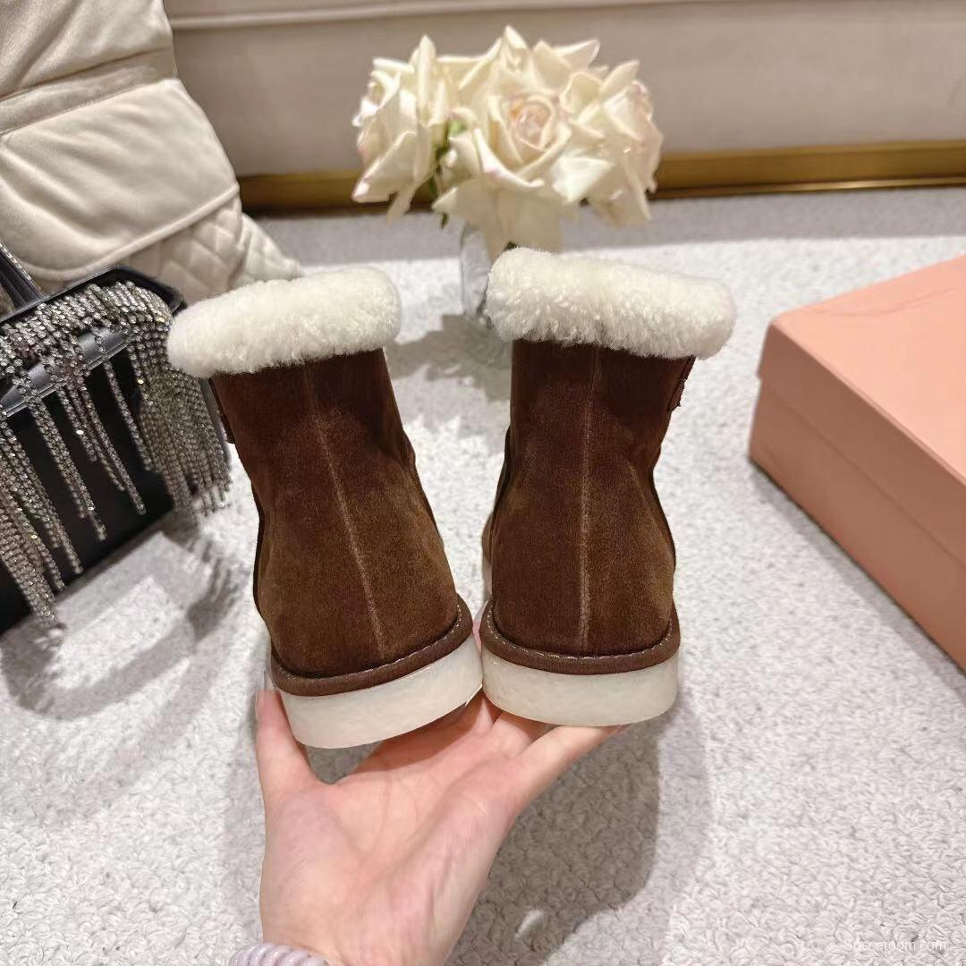 MIU MIU 2025/SS Korean Style Popular Small Potato Snow Boots Upgraded Version - LY00300