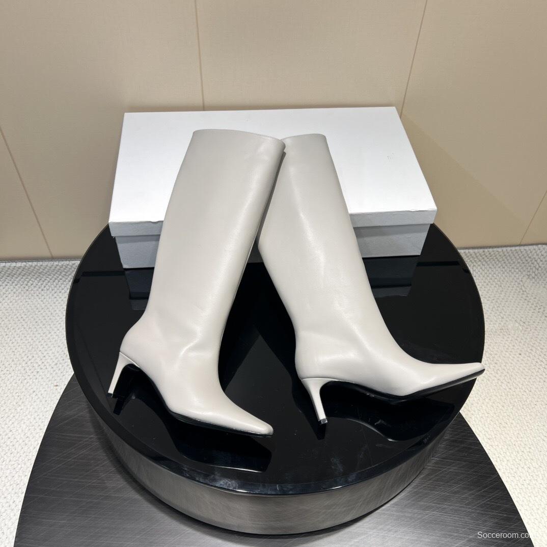 Khaite 2025 SS Square Toe Slip-On High Boots - KFY00490