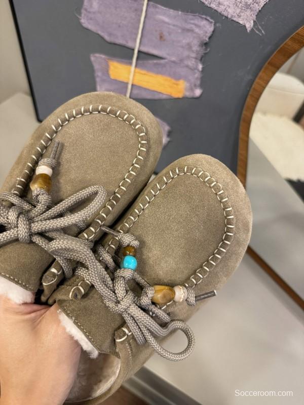 UGG 2025 SS Wool Slippers with Retro Buckle - KFY00240