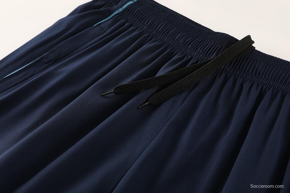 25/26 Arsenal Blue Half Zipper Jacket+Long Pants S-3XL