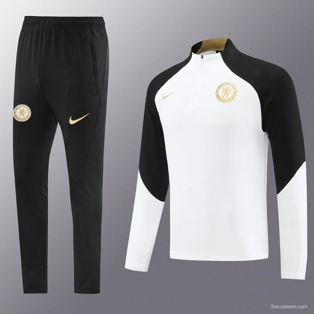 25/26 Chelsea White Half Zipper Jacket+Long Pants