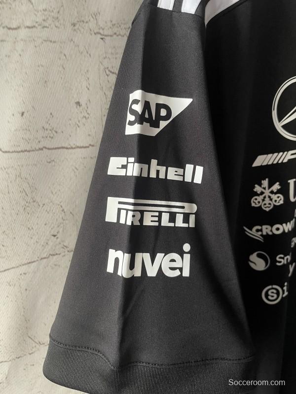 2025 F1 Mercedes-AMG Petronas Team Black Crew T-Shirt