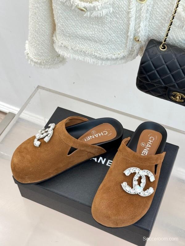 Chanel Classic CC Crystal Birkenstock Sandals - KFY00280