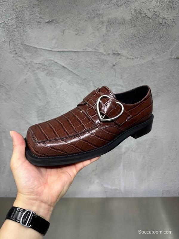 Adidas 2025 SS Square Toe Derby Shoes with Chain Buckle - KFY00420