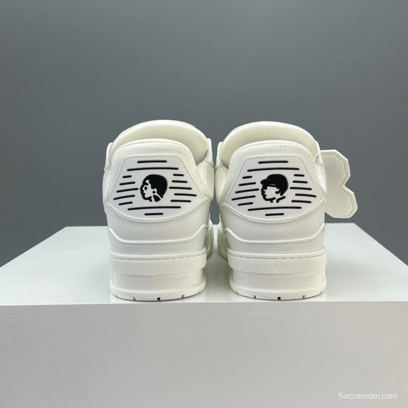 Louis Vuitton Trainer Retro Basketball-Inspired Sneakers with Mixed Materials - LY00430