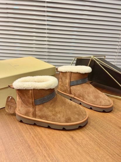 Brunello Cucinelli Winter New Snow Boots Sheepskin Buns Boots - AS00350