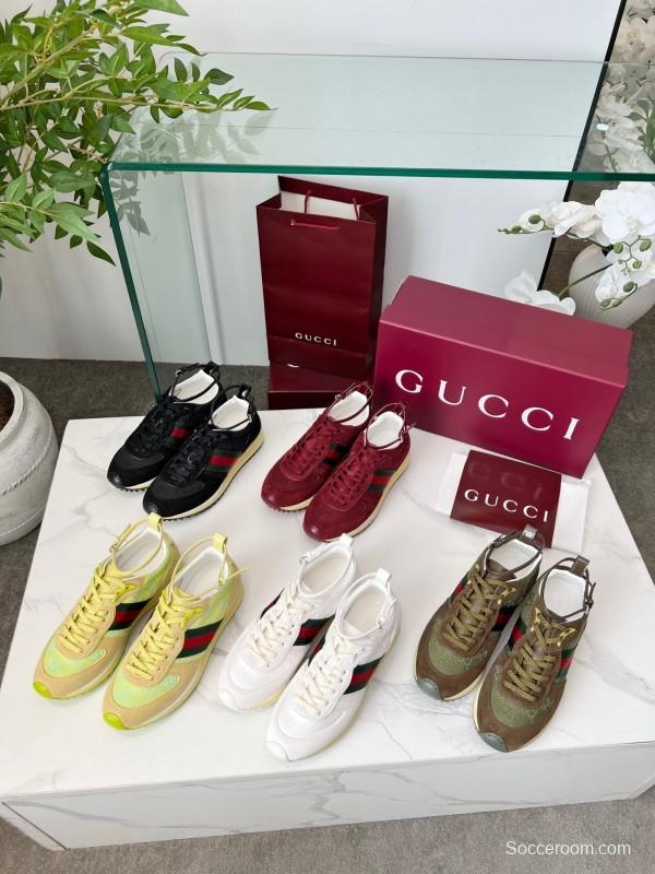 Gucci Women's Casual Shoes with GG Supreme Print and Metal Horsebit Detail - AS00330