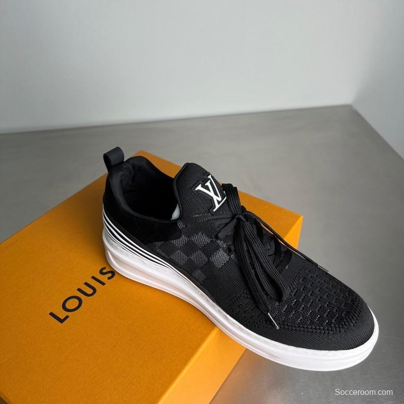 Louis Vuitton Beverly Hills Monogram Knit Sneakers with Imported IP Foam Sole - YC