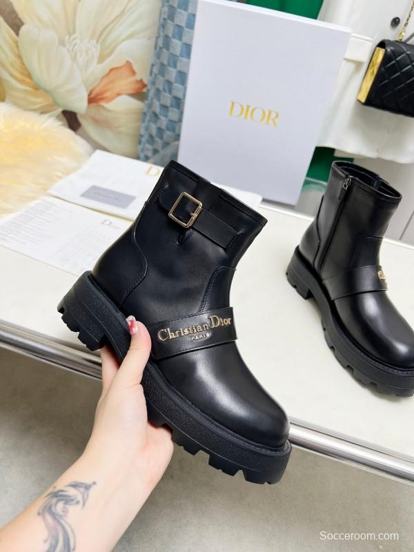 Dior 2025/SS New Autumn Winter British Style Brogue Platform Martin Boots - LY00330
