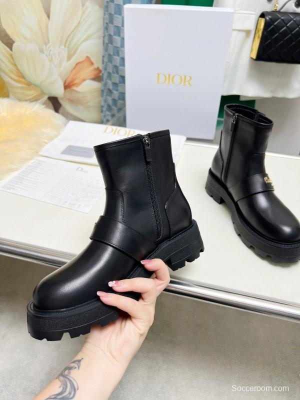 Dior 2025/SS New Autumn Winter British Style Brogue Platform Martin Boots - LY00330