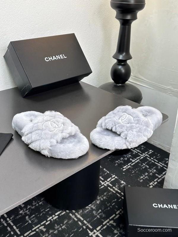Chanel 2025 Spring/Summer Luxury Wool Slippers - LY00250