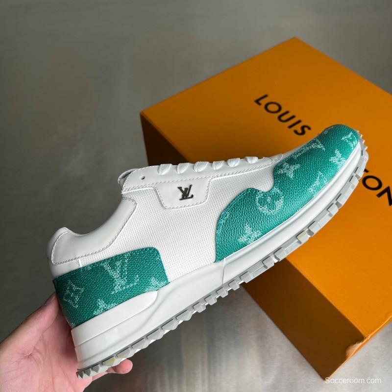 Louis Vuitton Run Away Leather Round Toe Lace-Up Low Top Casual Shoes - YC