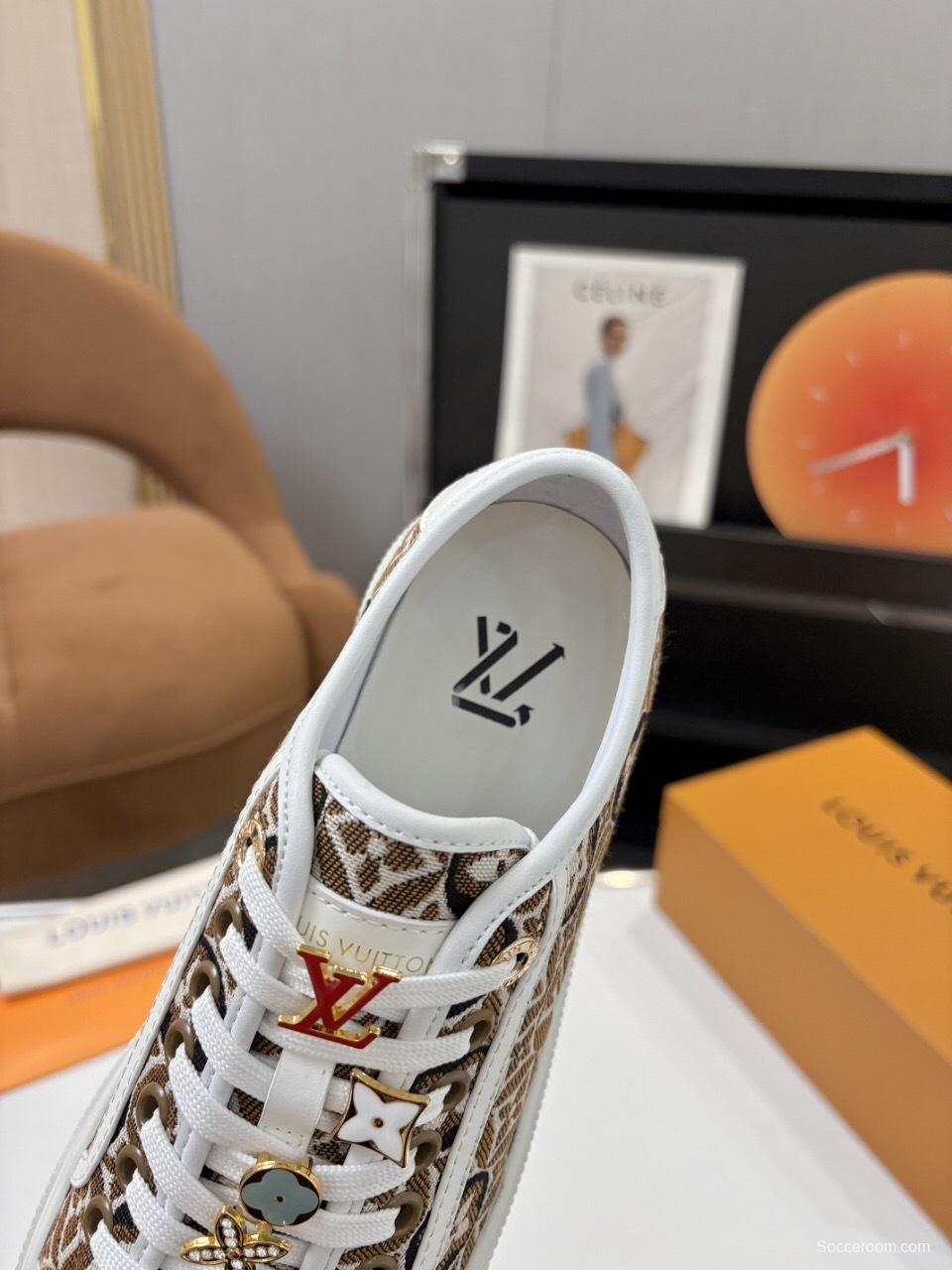 Louis Vuitton Lagoon Series Thick Sole Denim Monogram Skate Sneakers - AS00300