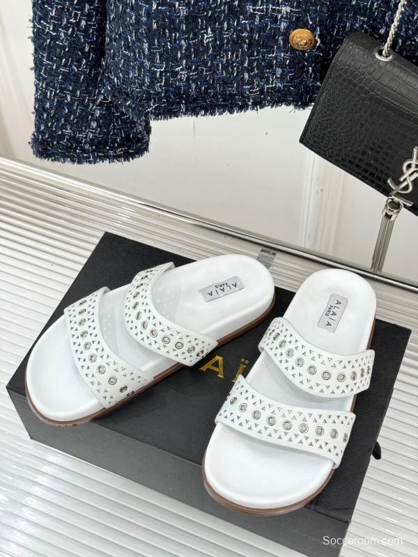 Alaia Spring Summer 2025 Laser-Cut Casual Sandals - KFY00260